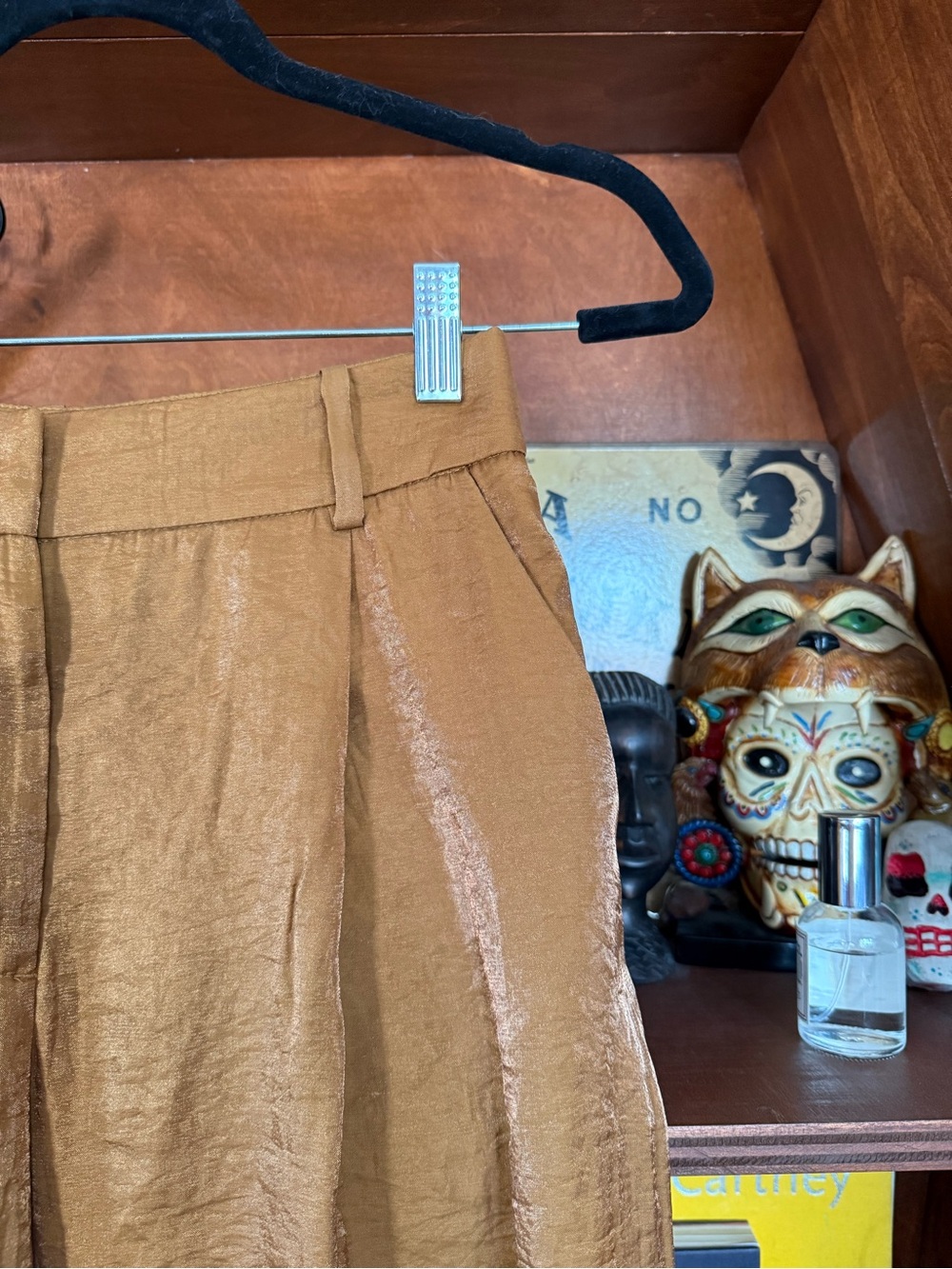 Zara - Wide Leg Silky Pants - Copper - Women’s Small